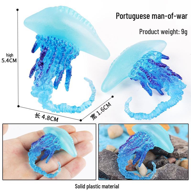 Marine Life Toy Set: Squid, Octopus & Jellyfish Figurines for Kids