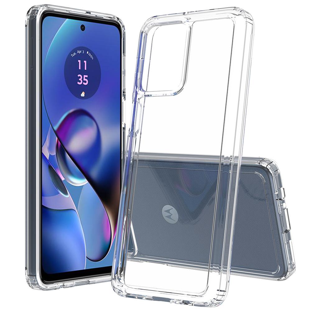Shockproof Acrylic Clear Case For Motorola Moto G54 G84 G14 Transparent Hard Shell Soft Frame Back Cover for Moto Edge 40 Neo