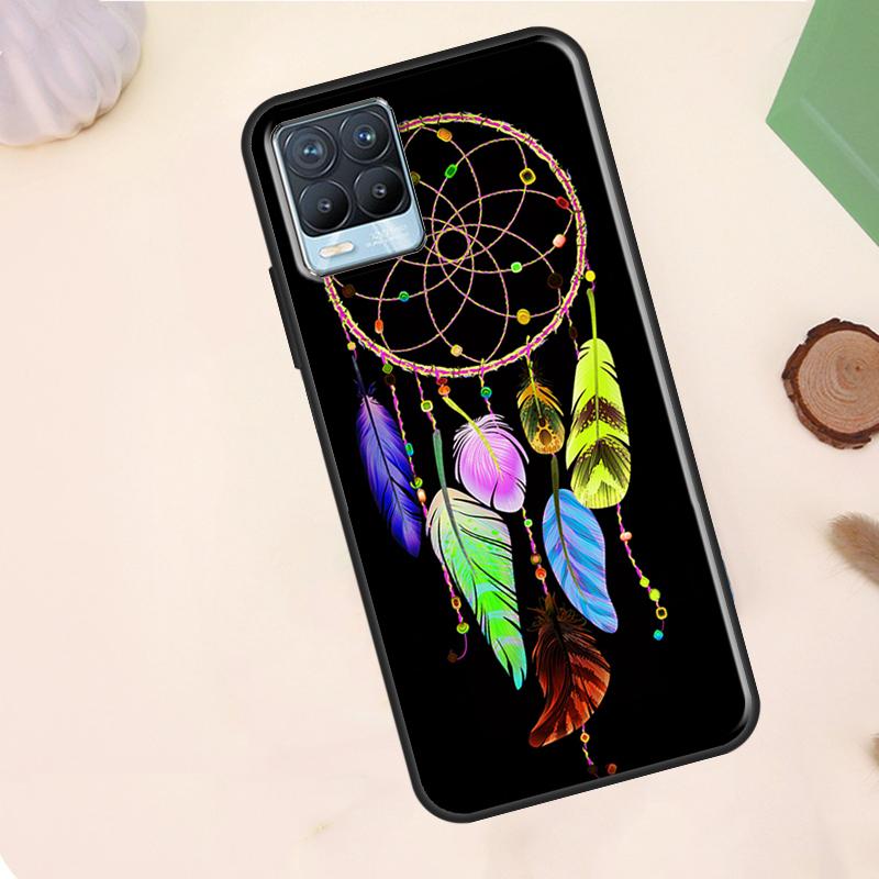 Retro Feather Dreamcatcher Case For Realme C63 C61 C65 C67 C75 C55 C51 C53 C35 C71 11 12 13 14 15 Pro Plus GT6 GT7 Pro