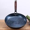 Patelnia Zhangqiu z łuską ryby, nieprzywierająca, z płaskim dnem, do smażenia stir-fry i omletów - Trwały, niepowlekany, ręcznie robiony wok