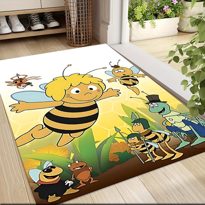 1Pc Bee Garden Carpet Rug Customizable Soft Washable Antislip Home Living Room Sofa Mats Personalized Rug 09173
