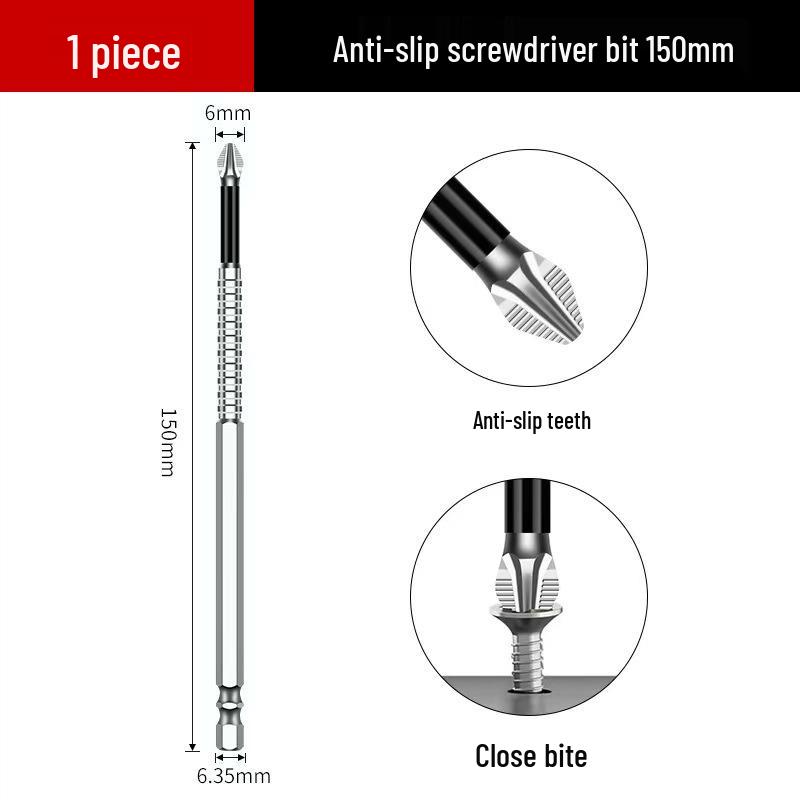 K5 Anti-Slip Shock-Resistant Phillips Screwdriver Bit Set - Strong Magnetic, High Hardness, High Torque.