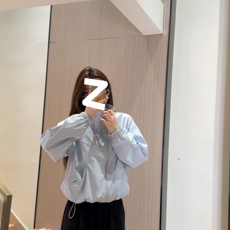 Spring New Jacket Jacket Women's Fashion Zipper Loose Casual Stand-up Collar Short Versatile Jacket Top