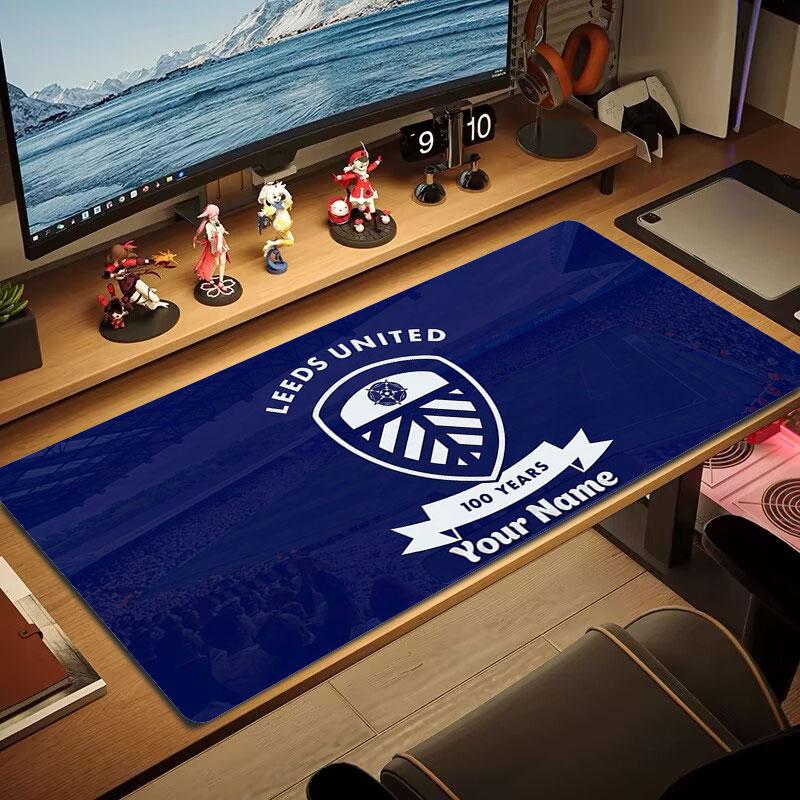 Leeds United Custom Name Large Size Mouse Pad Large Gaming Table Cushion Non-slip Laptop Tablet Big Mousepad XXL Mat Mini PC Playmat With Lock edge