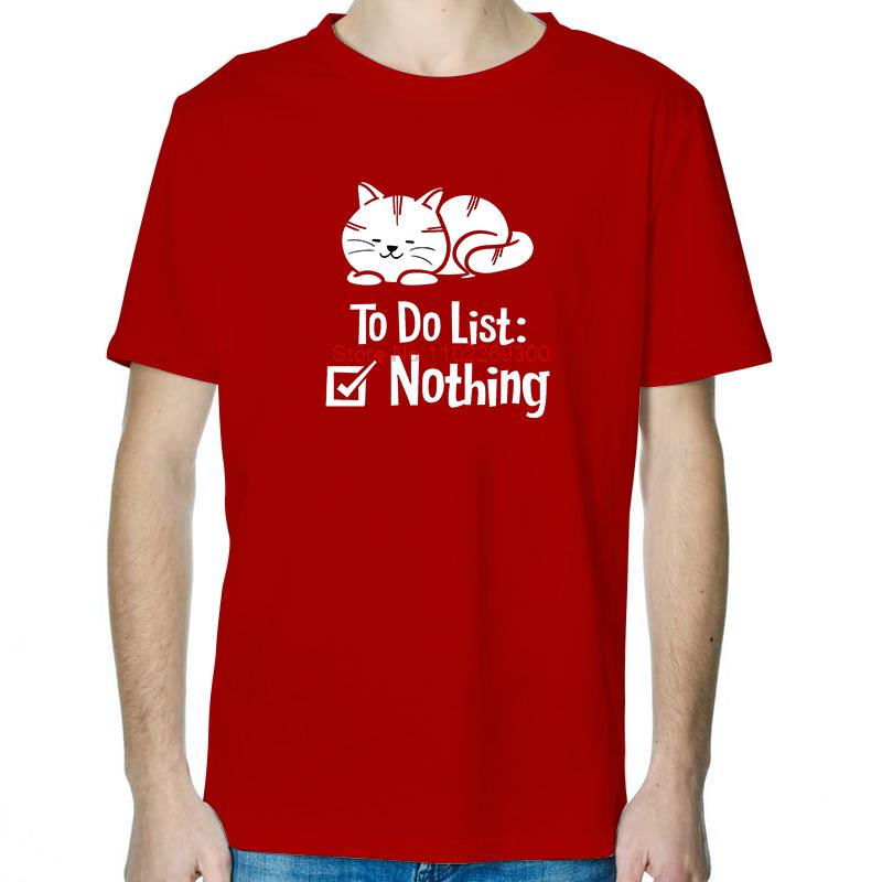 

To Do List Nothing Cute Cats Fashion Printed TShirt Summer New Shirts And TShirts Short Sleeve Tee Mens Cotton TShirt S