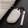 Leather Car Key Cover Case Protection Shell Keychain For Cadillac Ct4 Ct4-V Ct5 C8 Corvette Lyriq