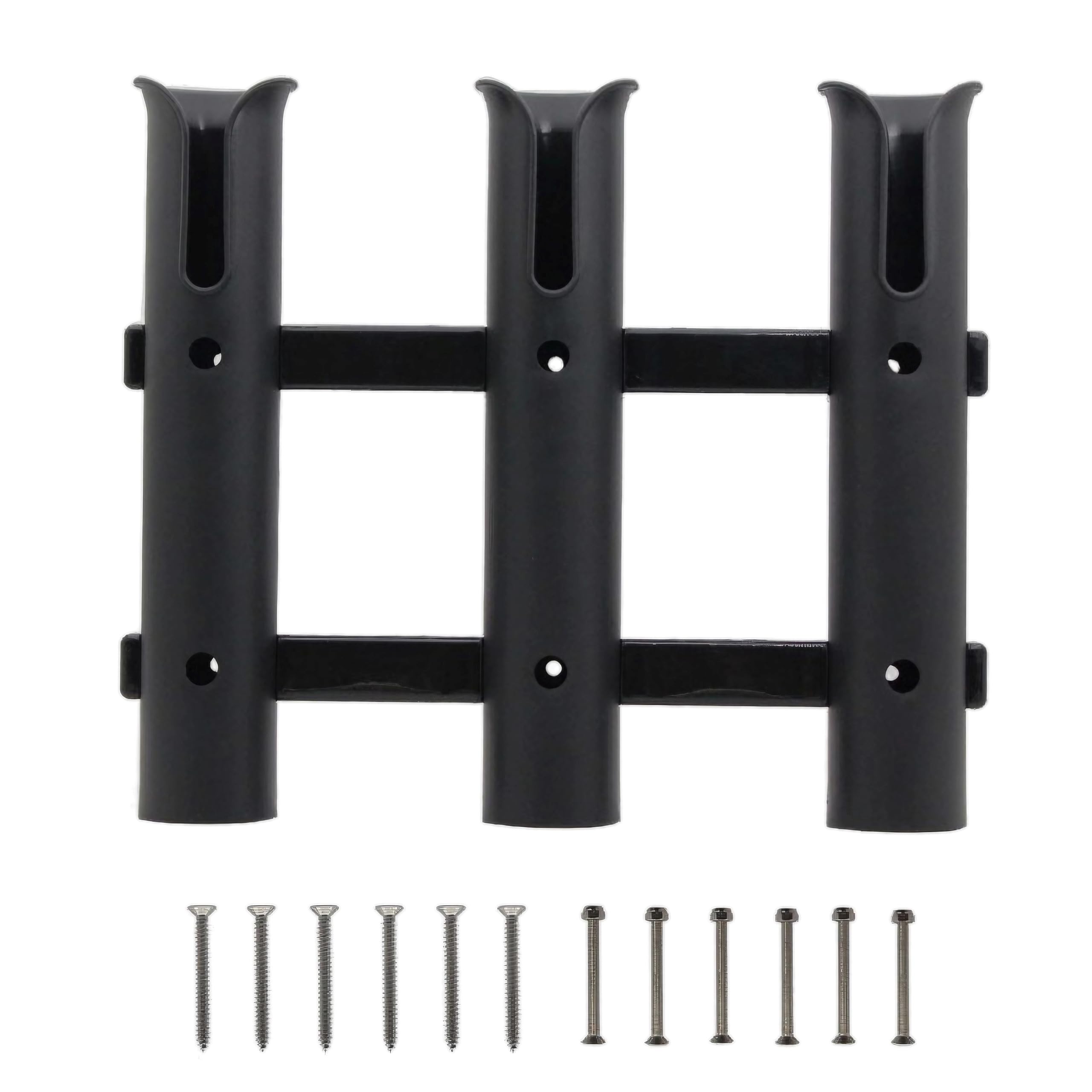 

East Leaf Rod Holder, Rod Stand, Fishing Rod Holder for Fishing Tackle, Boats, Kayaks (Black, 3-Row, 1)