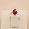 Red Onyx Pear Ring 7x10 Mm, 925 Sterling Silver Gemstone Ring, Boho Statement Ring, Teardrop Handmade Jewelry