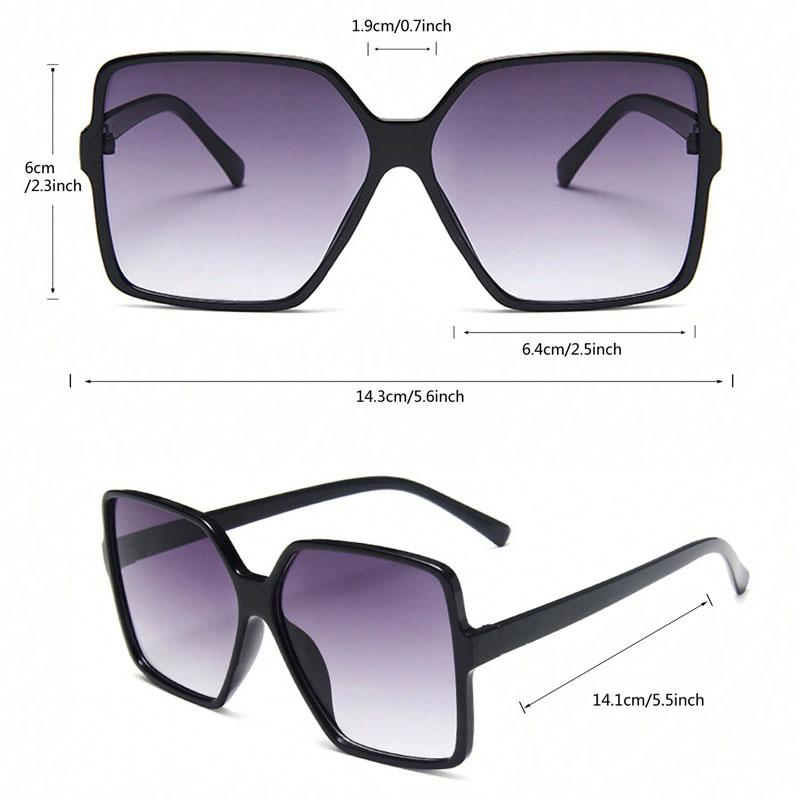 1/3/4/5pcs Oversize Square Sunglasses Women Fashion Luxury Brand Personlity Gradient Sun Glasses Female Outdoor Shades Oculos