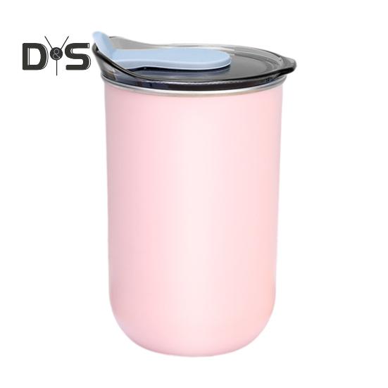 Water Cup 300ml Ergonomic Milk Cup Comfortable Grip Double-Layer Coffee Cup Tooth Brushing Cup Mouthwash Cup Multifunctional Mixing Cup