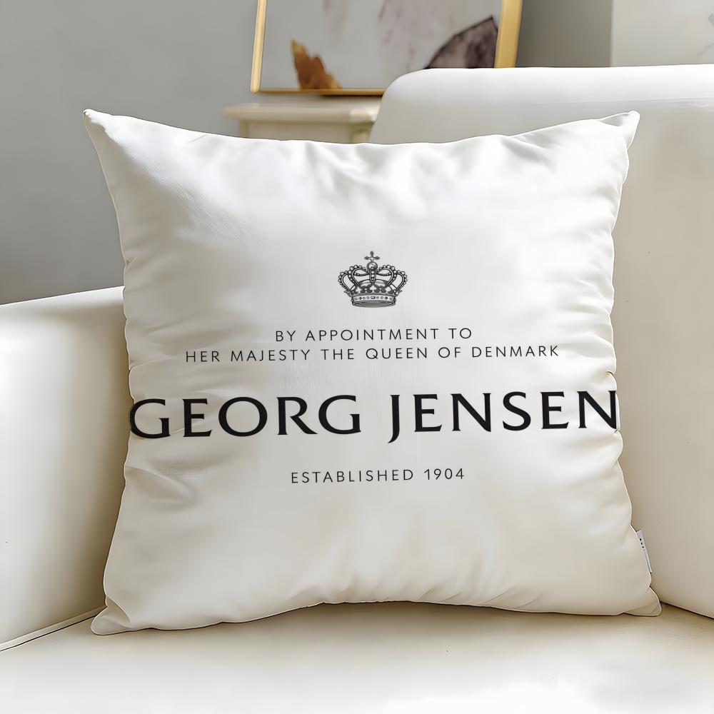 

classic jewelry brand Georg Jensen Cushion Cover Soft & Easy-Wash Pillow Case – Versatile for Couch, Bed, Travel and Office 30cmx30cm