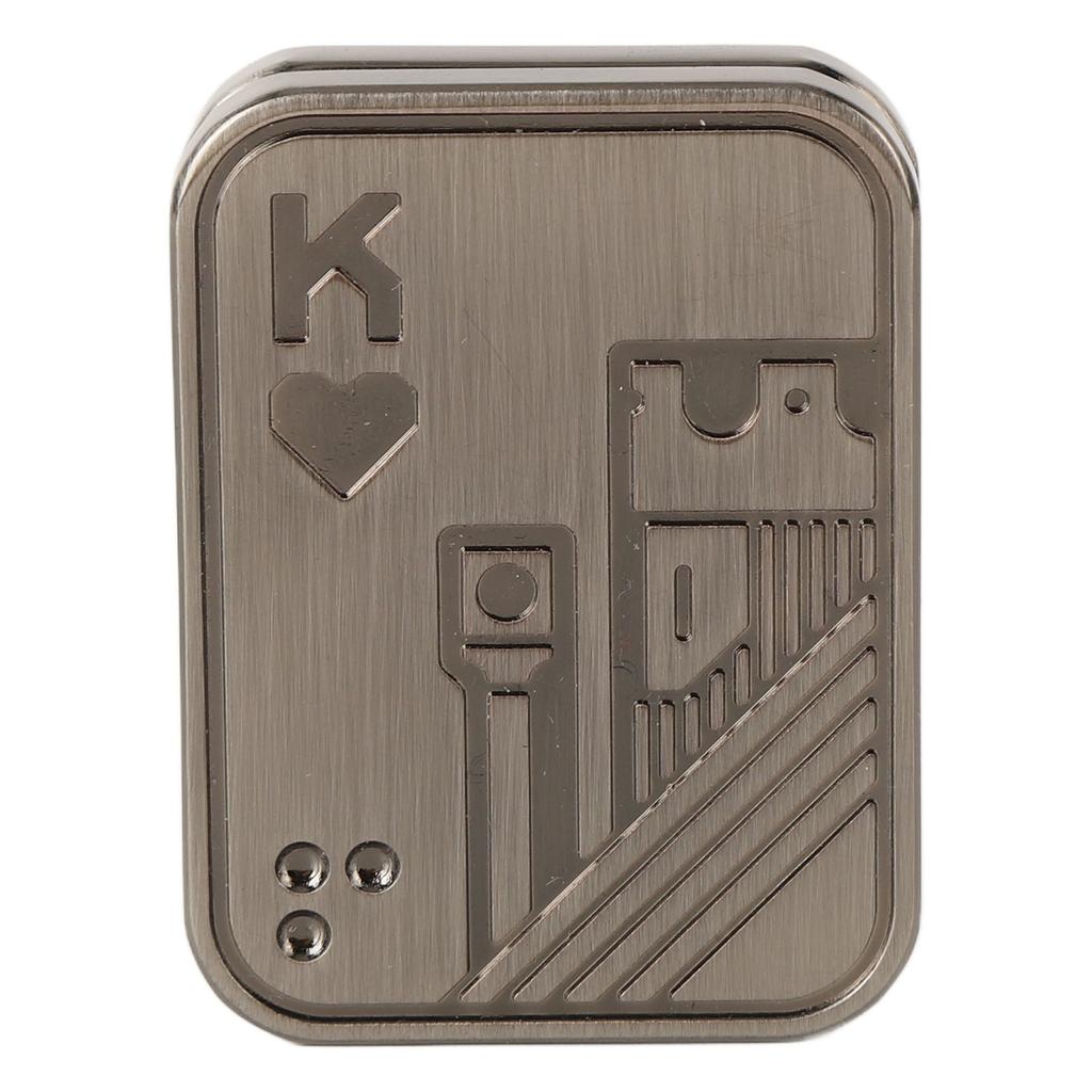 Poker Push Slider Toy Mini Ergonomic Stress Relief Reduce Pressure Metal Slider Toy for ADHD Adult