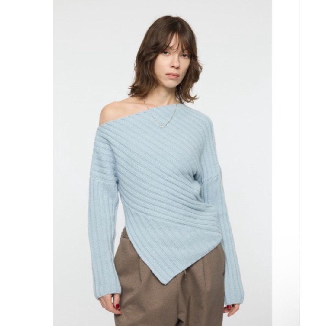 moussy ASYMMETRY RIB knit