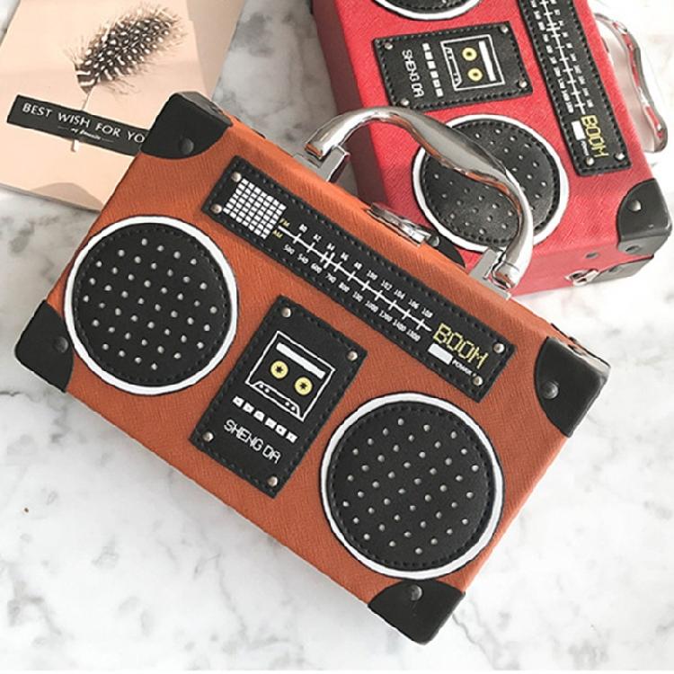 Radio Shaped Crossbody Bag for Women Shoulder Bag Handbag Evening Clutches Purse