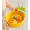 Cream-Style Fruit Serving Plate Reusable Ceramic Fruit Bowl Ceramic Fruit Plate  Desktop Decoration