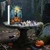 Halloween Countdown 24 Days Advent Calendar Mini Statues Multi-purpose Holiday Countdown Small Creepy Resin Figurines Set