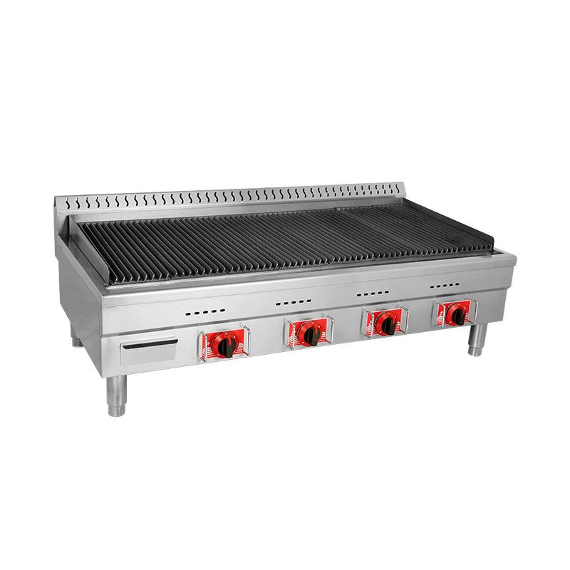 Desktop Gas Lava Stone Grill - Versatile BBQ for Roasting Chicken, Steak, and More.