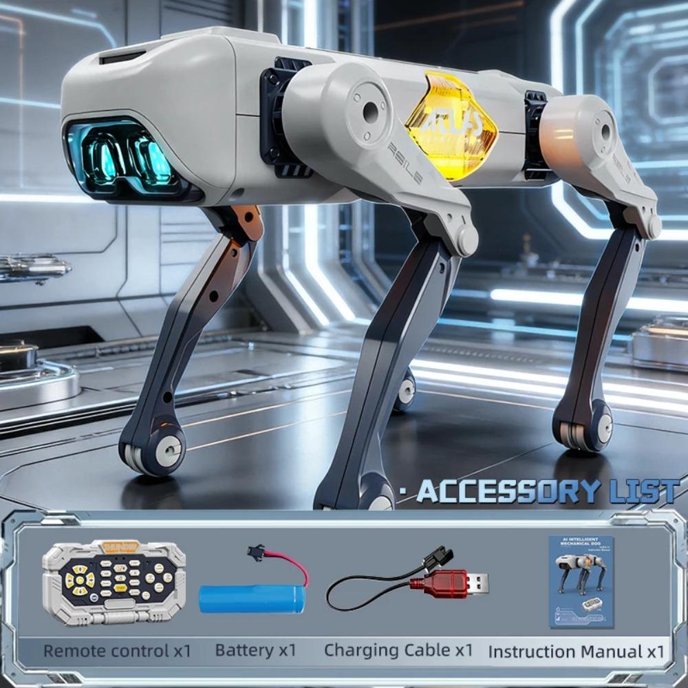 AI Smart Robot Dog, Voice & APP Control, Programming, Dancing, Singing, 1200mAh Battery for Kids Gift & Companion