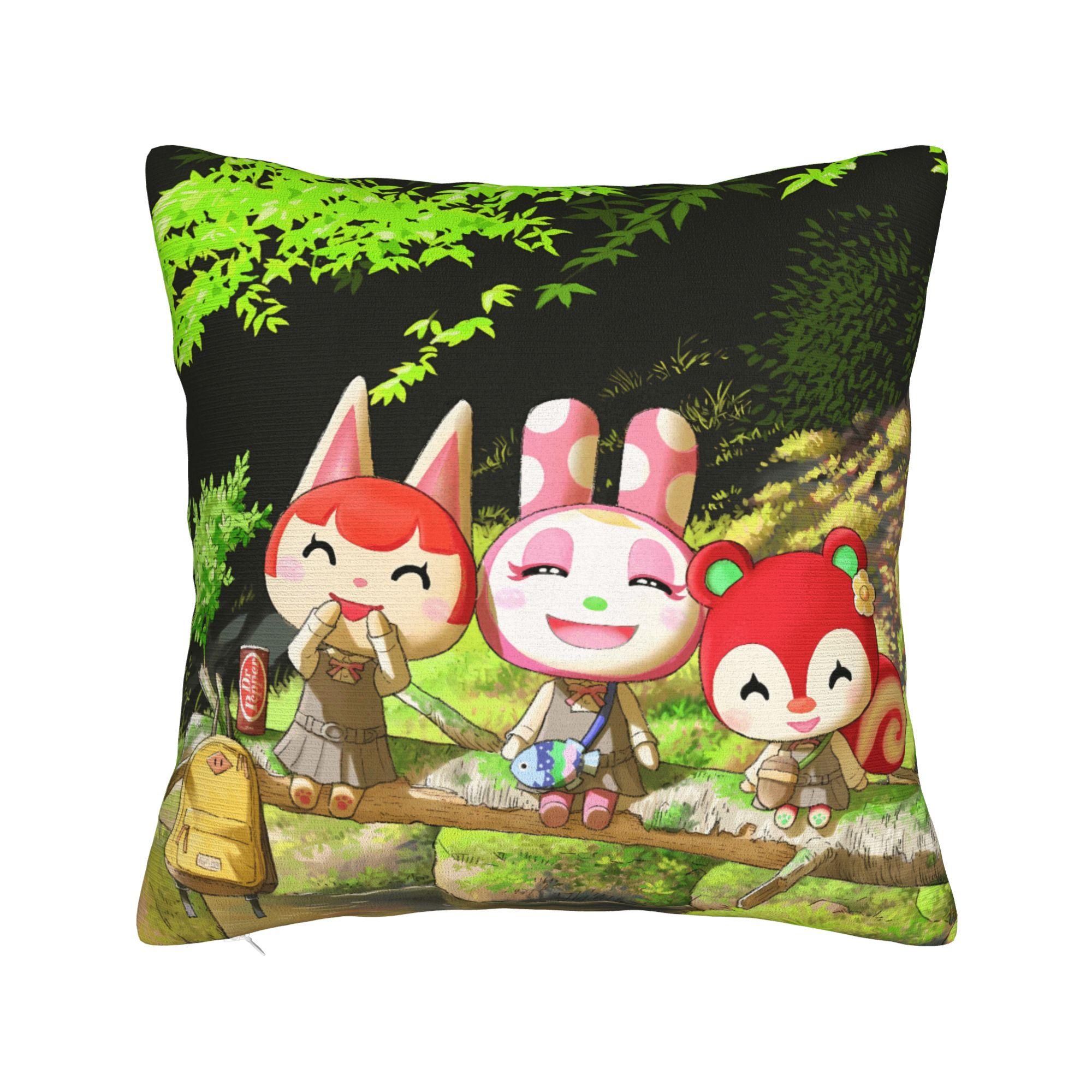 

Animals Crossinged Pillowcases Funny Pillow Case For Couch Sofa Bedroom Custom Pillow Cover 20x20Inch