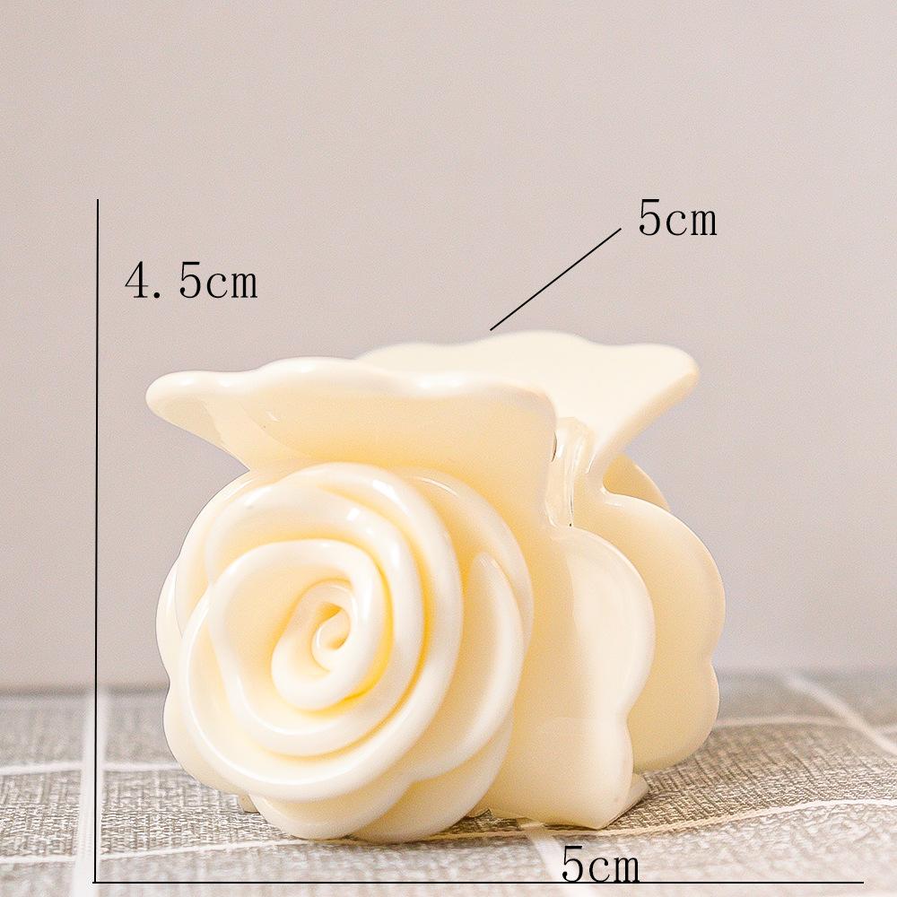 Acetate Color Rose Flower High-End Gold Label Letter Hair Catcher For Women