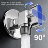 Brass Stop Valves for Kitchen Bathroom Use 1/2Inch Inlet and Outlet 1/4 Turn With Adapter for Hot and Cold Water Use