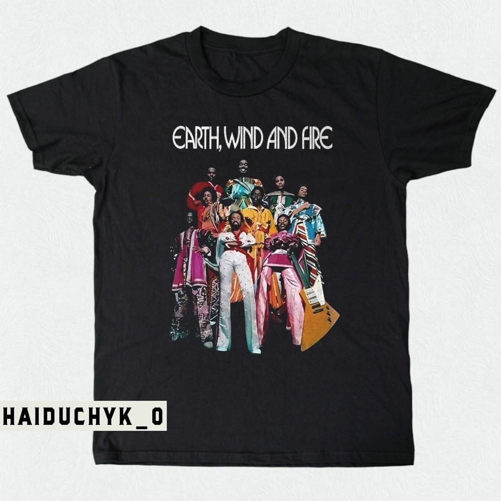 Earth Wind and Fire Unisex Black T-shirt S-5XL Unisex T-Shirt XXXL