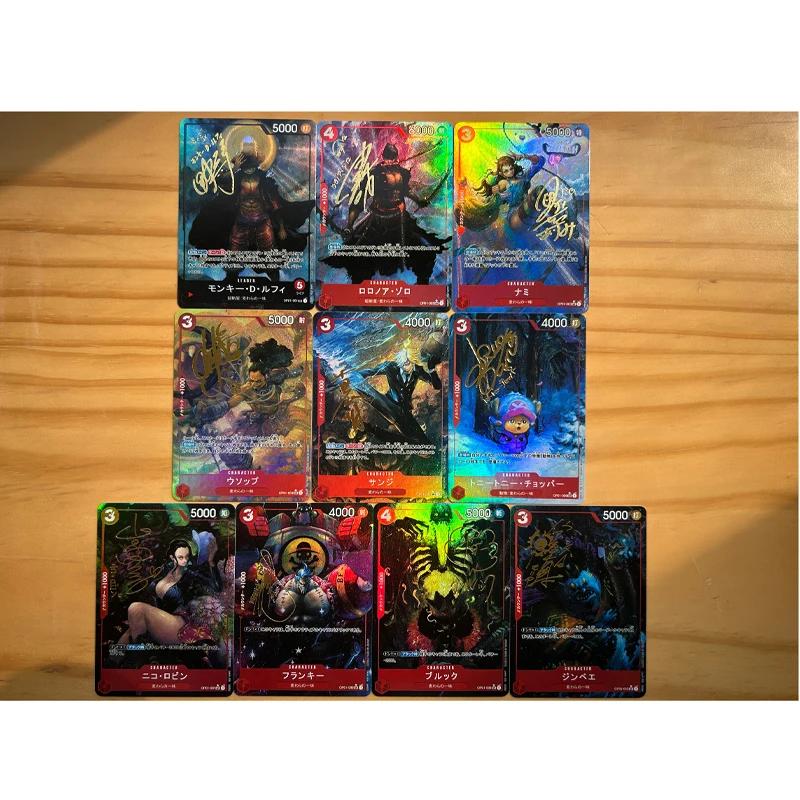 One Piece Diy Monkey Roronoa Zoro D Luffy Self Control Collect Signature Trading Flash Card Anime Cartoon Lovely Gift 63*88mm