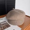 Wool octagonal hat women's autumn and winter feeling beret winter newsboy hat hat