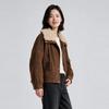 Women's Retro Faux Suede Biker Jacket
