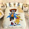 Gamer Digital-monsters Beding Set Digimon Soft with Soft Fabric Duvet Cover Plus Pilowcases Unfiled Single Double Bed Children Young Gift