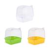 AEE2-Parrot Hanging Bathtub Easy To Install Canary Cage Accessories Pet Bird Bath Box Parrot Water Shower Bowl Bird Cage