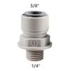 ELECQUEEN Quick Joint Connector,1/4'' Male Thread x 9.5mm(3/8'') OD Tubing Pipe Connection,Hose Push-in Fitting Straight Adapter