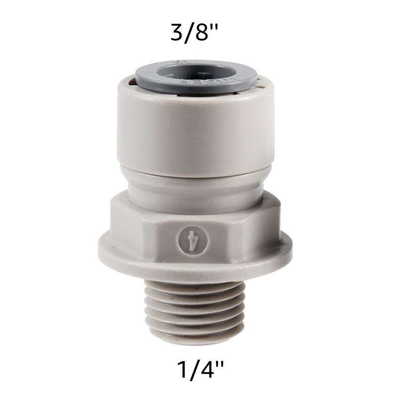 ELECQUEEN Quick Joint Connector,1/4'' Male Thread x 9.5mm(3/8'') OD Tubing Pipe Connection,Hose Push-in Fitting Straight Adapter