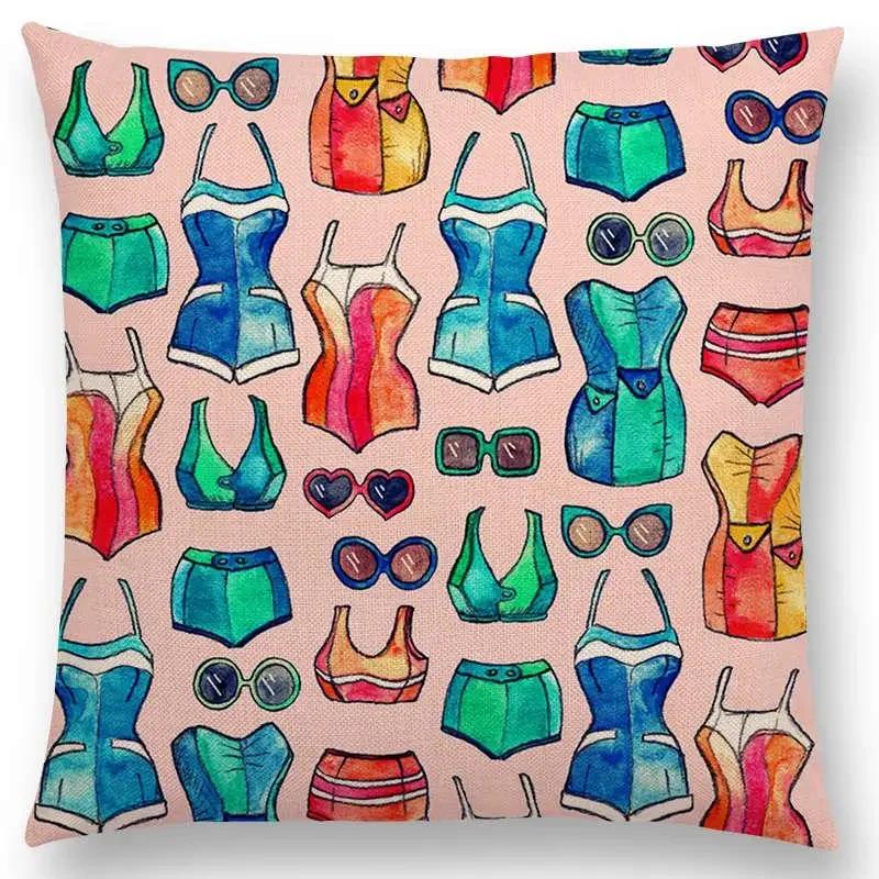 New Cute Christmas Gift Fruit Pumpkin Ice Cream Interesting Art Colorful Decorative Pattern Cushion Cover Sofa Throw Pillow case