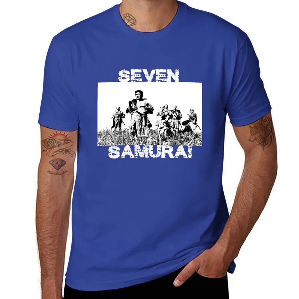 Seven Samurai - 7 Samurai T-Shirt anime vintage clothes heavyweight t shirts for men