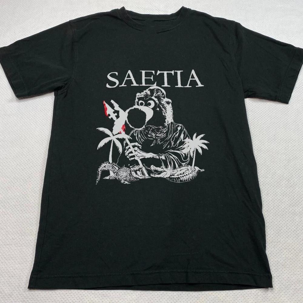 Saetia Band Hand Flower bLACK T Shirt  Unisex T-Shirt XXXL