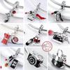 Red Cherry New Charms Bead Strawberry Love Heart Copper Charm Fit Original Bracelet Pendant Diy Jewelry For Women