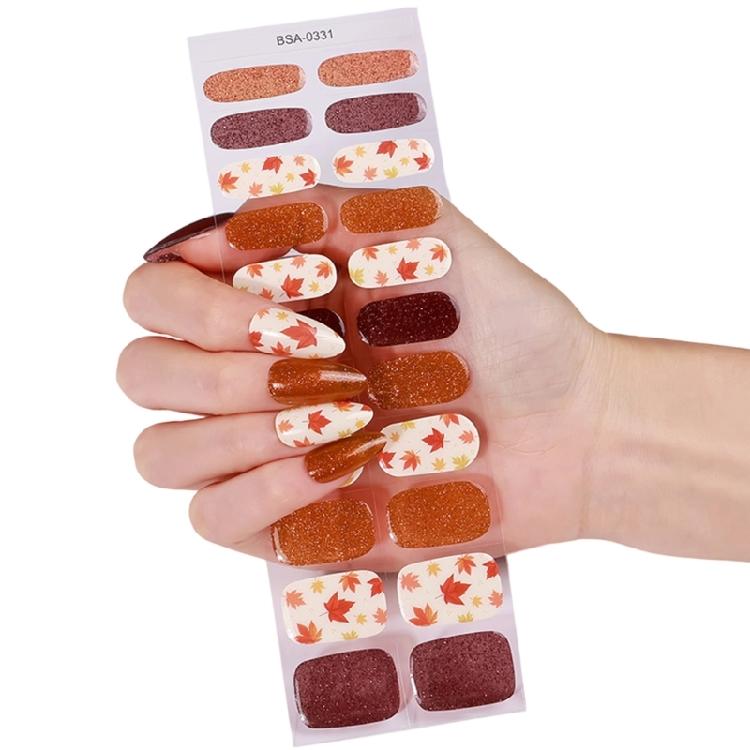 

Easy Apply Gels Nail Stickers No UVs Lamp Instants Adhesive Waterproof Design for Work and Social Occasions