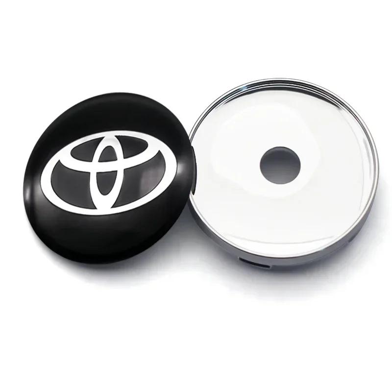4pcs 56+60mm Car Styling Wheel Hub Center Caps Rim Cover Badge Emblem Stickers For Toyota Corolla Yaris CHR Rav4 Auris Avensis