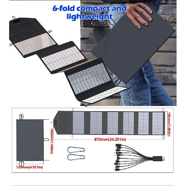 800W High Efficiency Foldable Solar Panel, 23.5% Conversion Rate, Lightweight Portable Solar Power for Camping