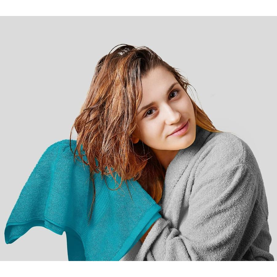 8-teiliges Premium-Handtuchset für Badezimmer, Fitnessstudio, Hotel und Spa: Enthält 2 Badetücher 2 Handtücher und 4 Waschlappen 600 GSM 100 Ri