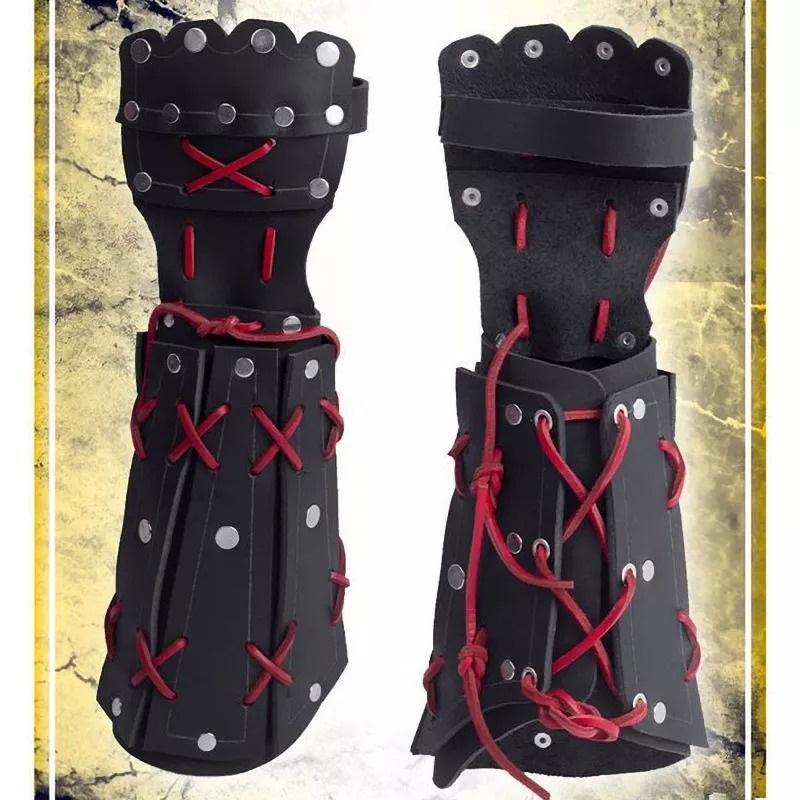 Ninja Samurai Rustning Armbeskytter Lang Hanske Viking Ridder Cosplay Kostyme Fantasi Hanske Armbånd