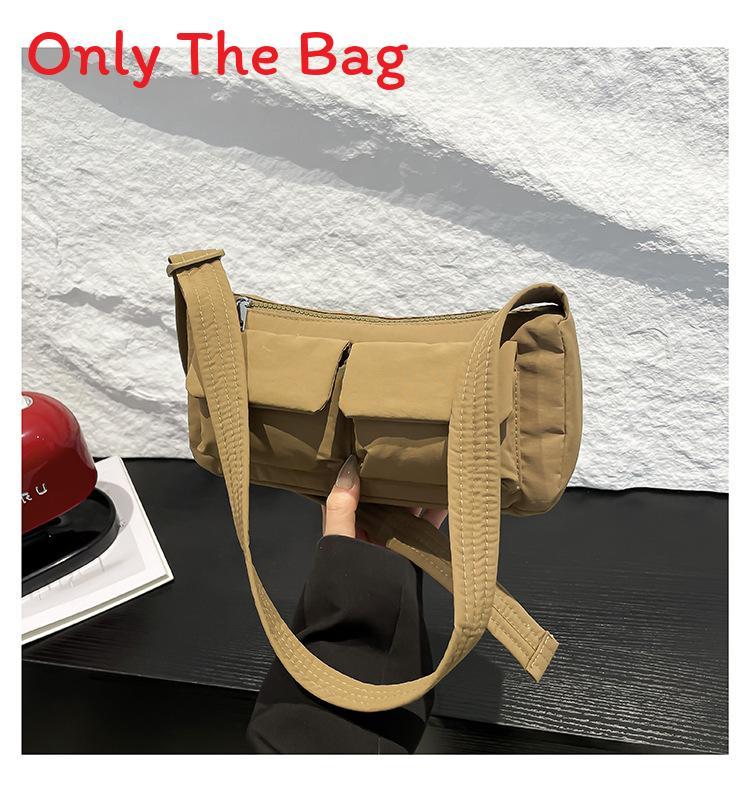 Casual Crossbody Bag For Daily Use With Multiple Pockets And Polyester Material