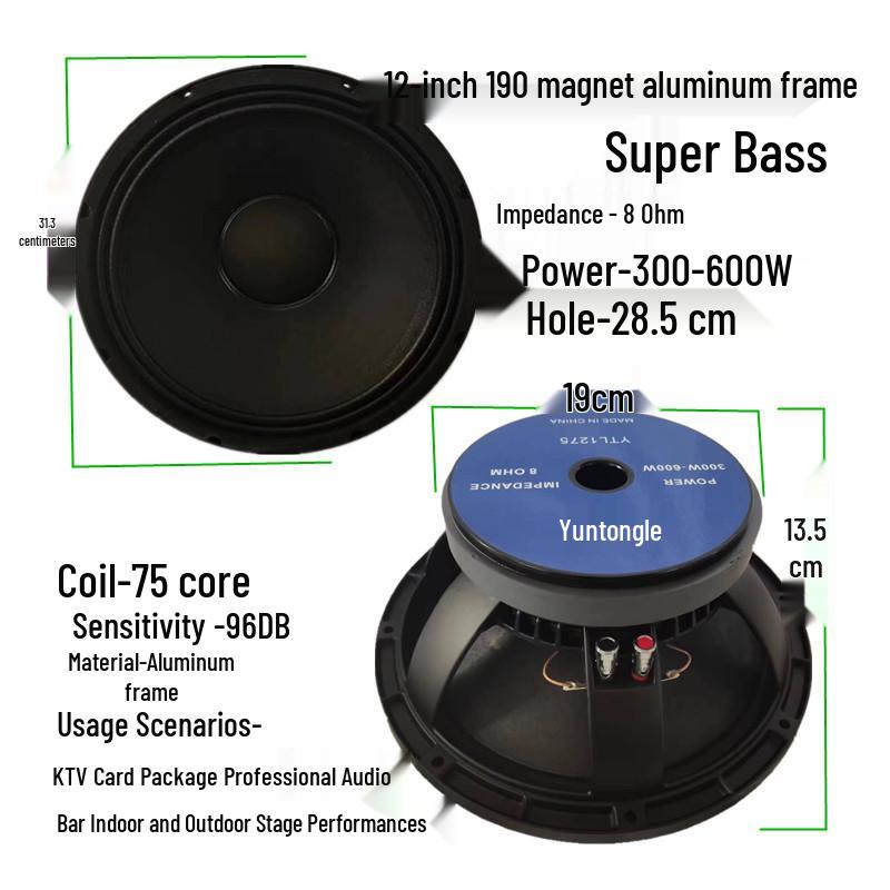 Aluminum Frame Full-range Speaker: 3" To 12" Sizes, Midrange & Heavy Bass