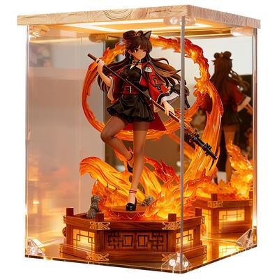 KrystaCase Figure Collection LED Figure Acrylic UV High Mirrored Mirrored Doll Includes Gloves and Cleaning Display Easy Ideal for and Models Case,
