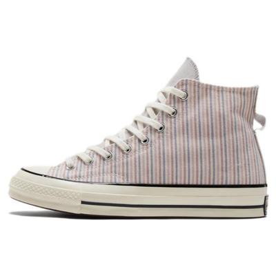 1970s Striped Casual High-Top Canvas Unisex Pink Purple