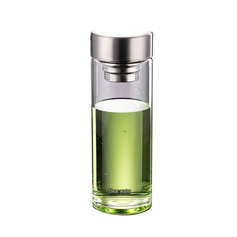 Portable Clear Glass Water Bottle