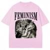 Funny Feminism Wolf Meme Graphic T Shirts Fashion Popular 90s Vintage Unisex Women Short Sleeve Oversized Cotton Casual Tshirts