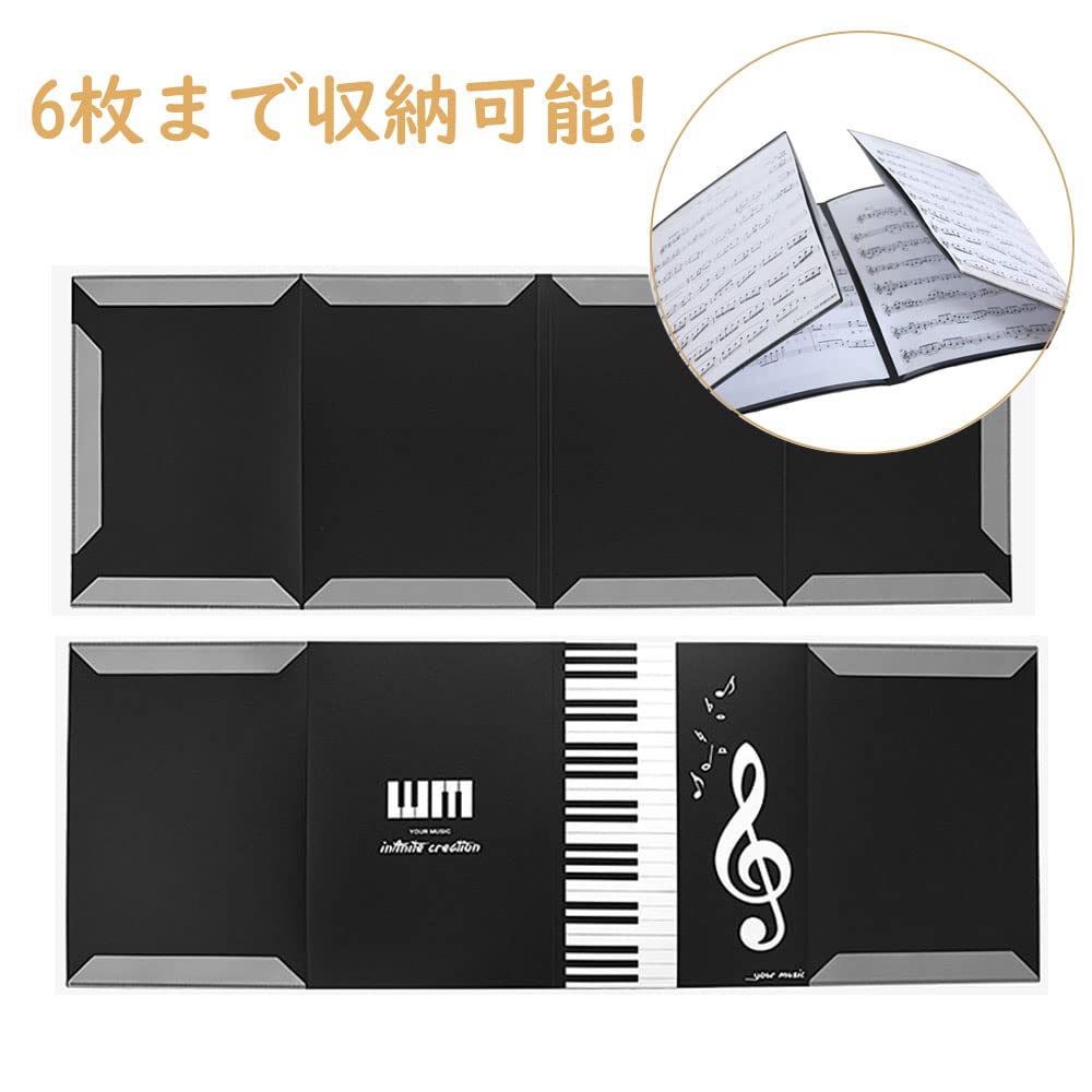 Samcos Sheet Music A4 4 Can Hold 6 4 Sheet Electronic Accessory File, Size, Sides, Sheets, Pages, Writable, Non-reflective, Music, Composition,