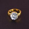 Moissanite Oval Cut With 925 Sterling Silver Gold Plated Ring For Men's #B271 JL375681917911